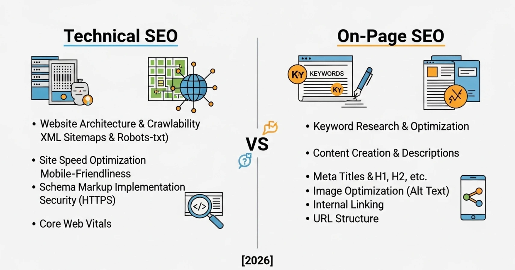 Technical SEO vs On-Page SEO