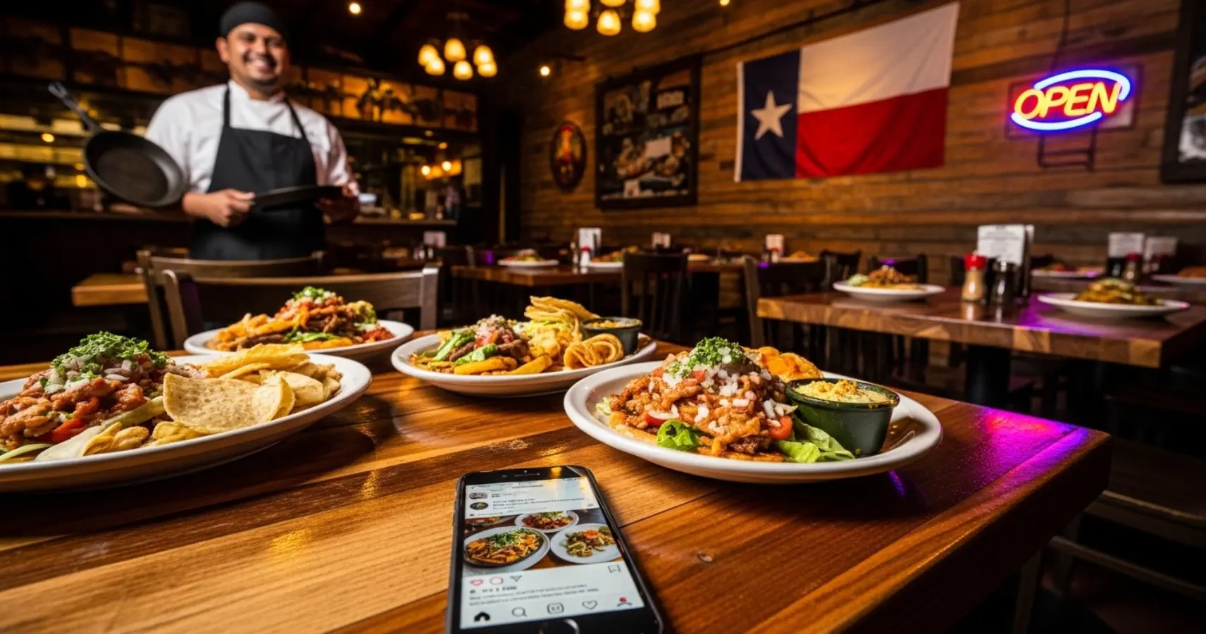 social media marketing Texas restaurants by clickbadhao