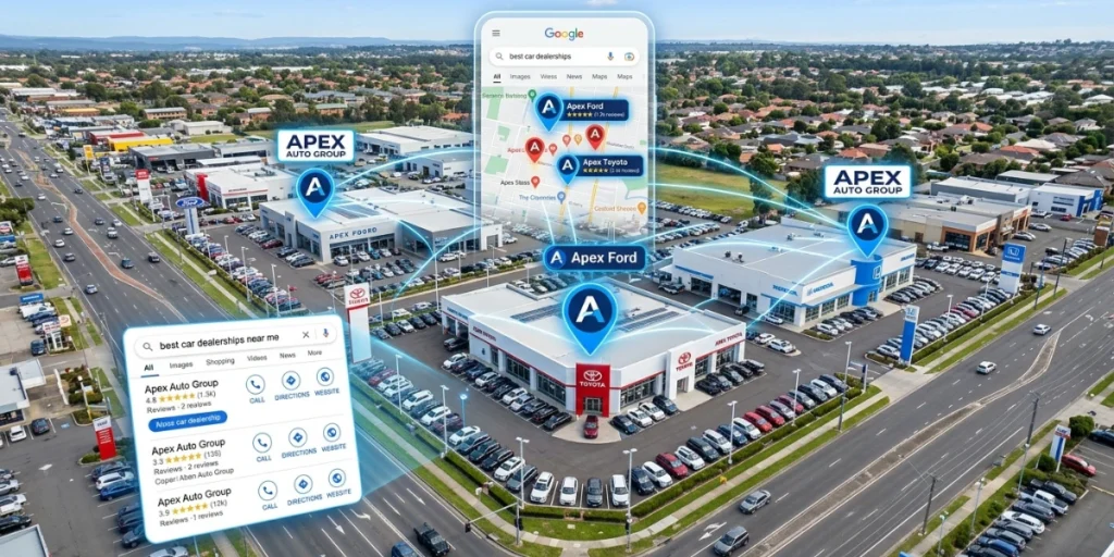 Dominating Local Search for Auto Dealership Network
