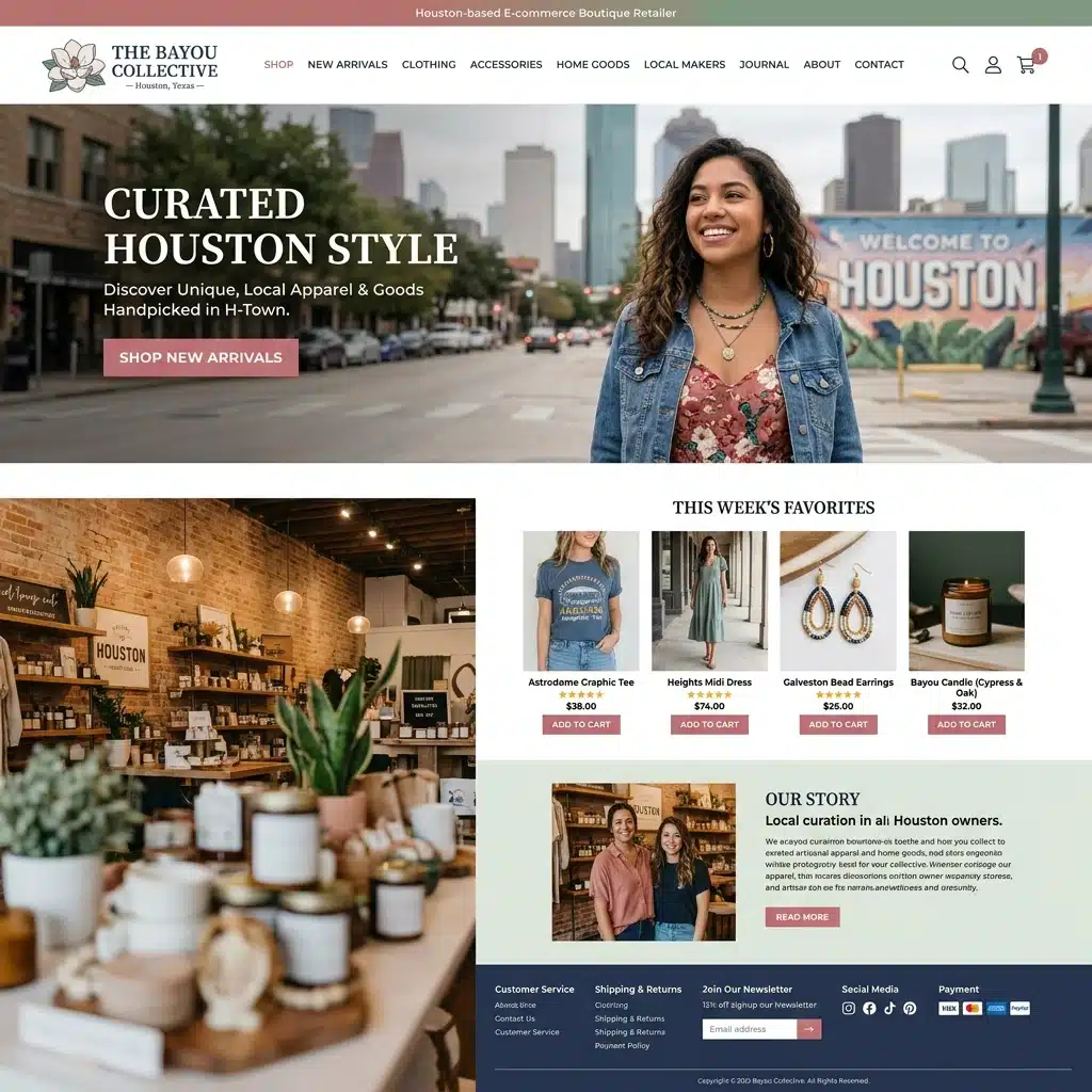 Houston Boutique Retailer – E-commerce Build
