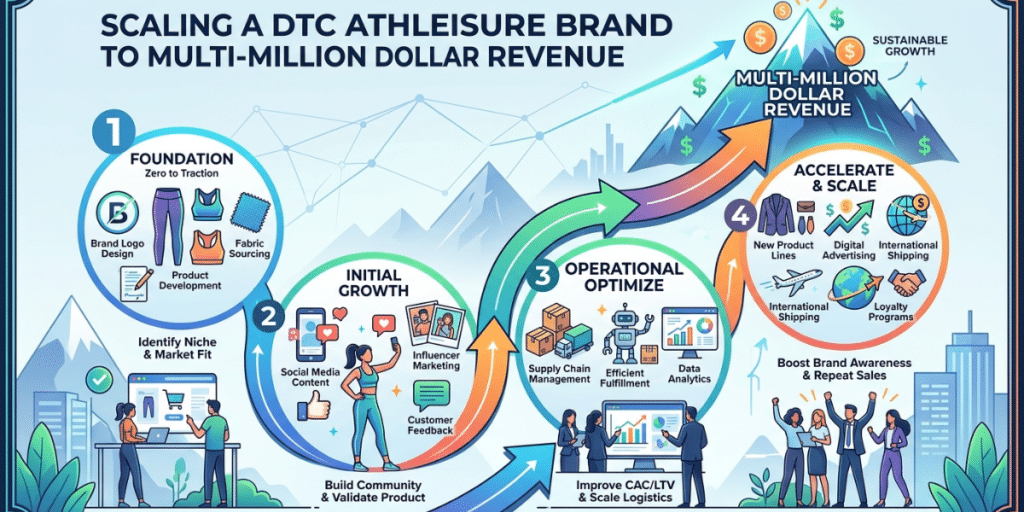 Scaling a DTC Athleisure Brand to Multi-Million Dollar Revenue